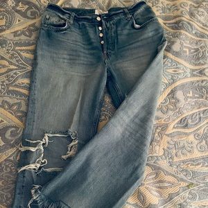 Free People wide leg crop jeans